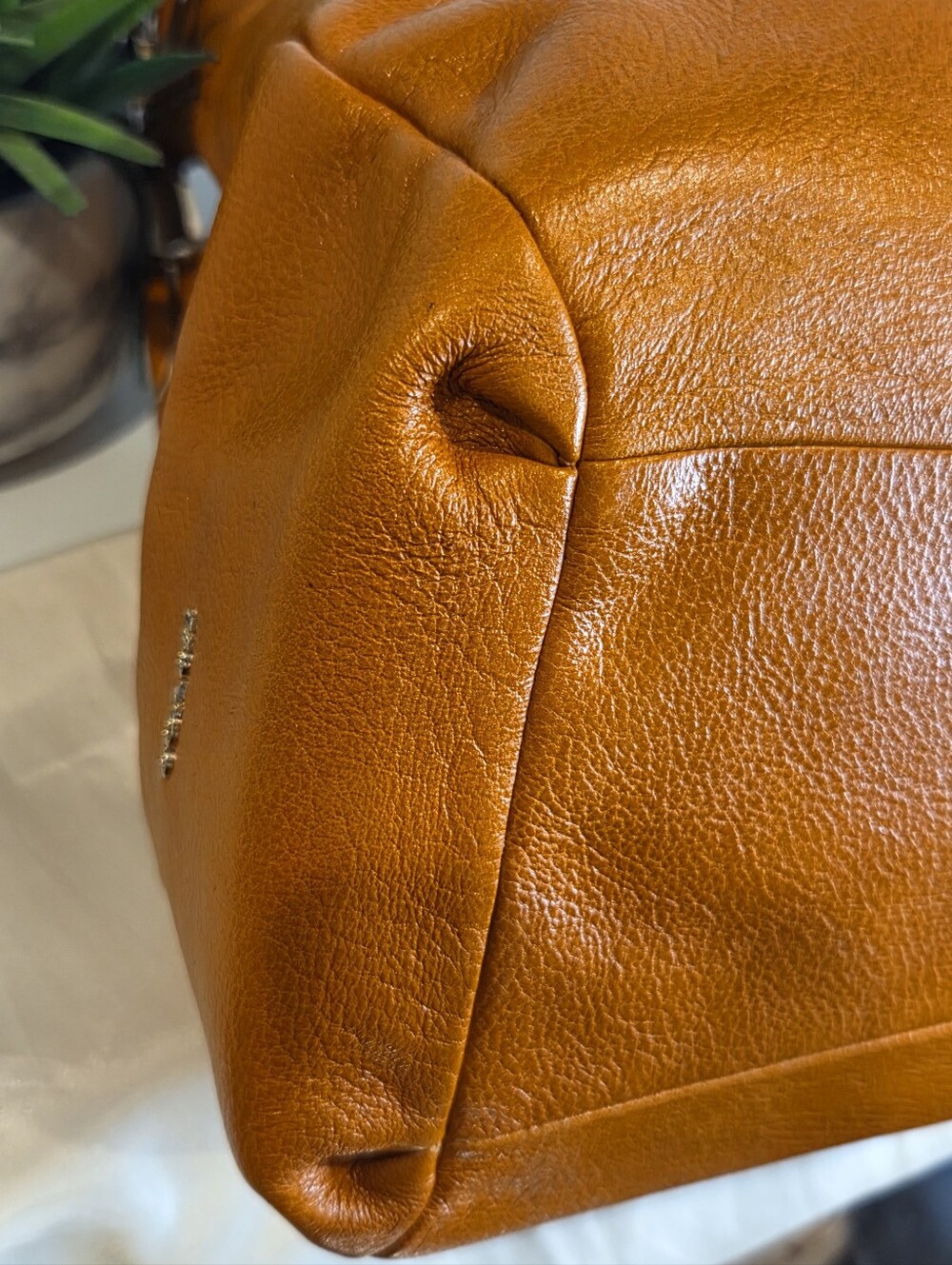 Coach Madison Buffalo Leather Phoebe Bag Terracotta Extra Large - Picture 7 of 15